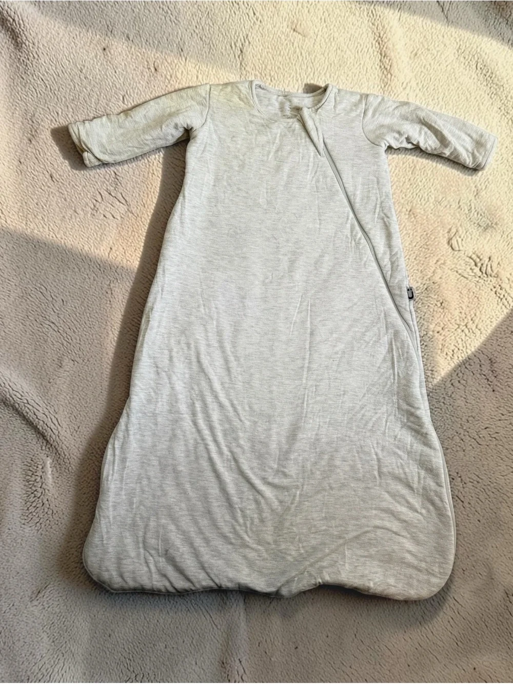 Light Gray Baby Sleep Sack Pajama — Gentle Neutral Sleeper